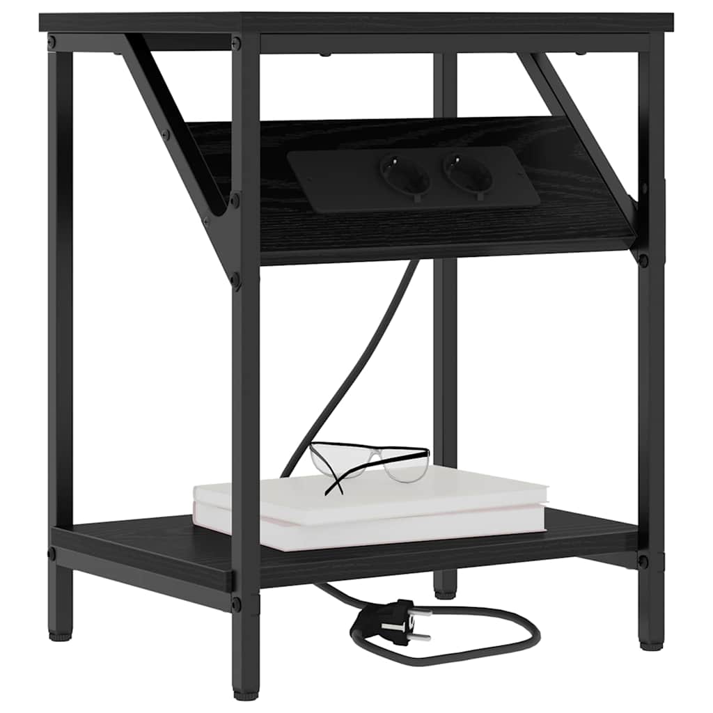 Table de chevet 2 pcs Chêne noir 38 x 30 x 48 cm - XIOS