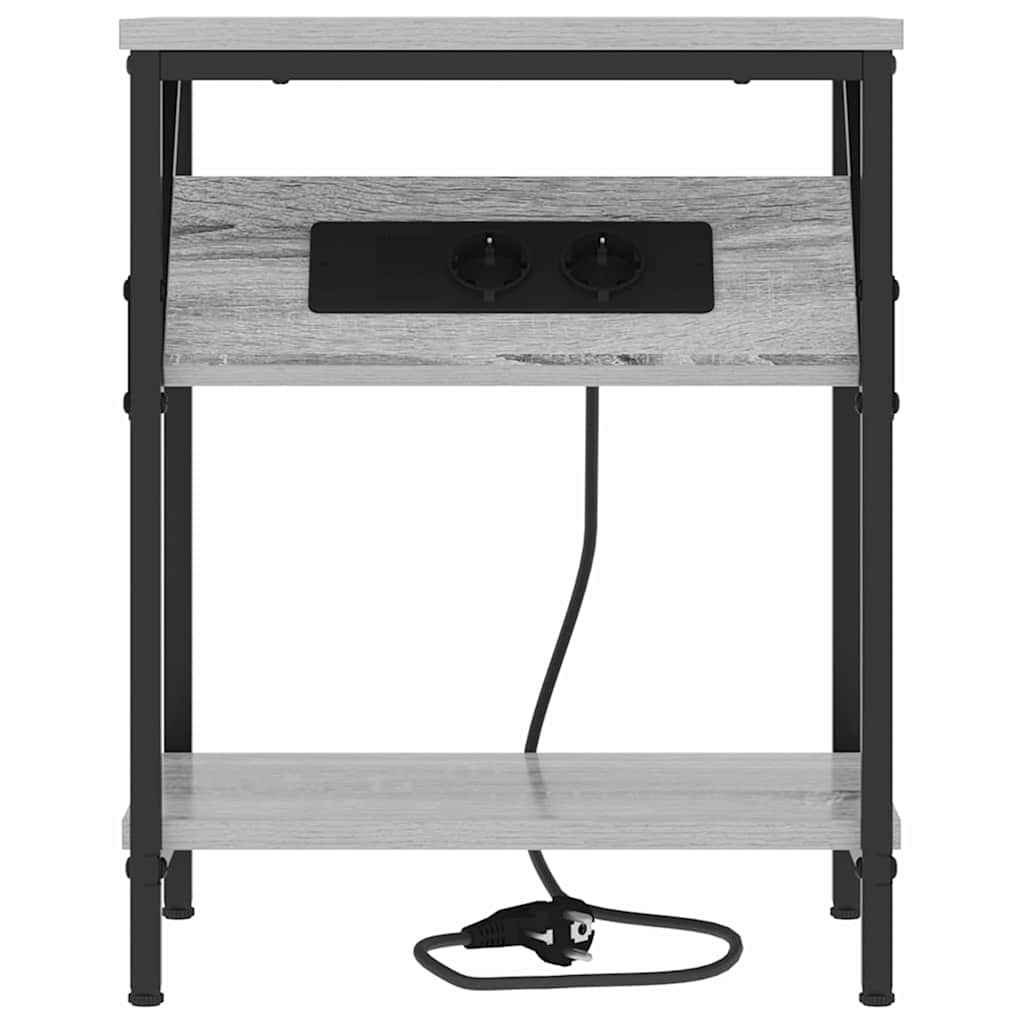 Table de chevet 2 pcs Sonoma gris 38 x 30 x 48 cm - XIOS