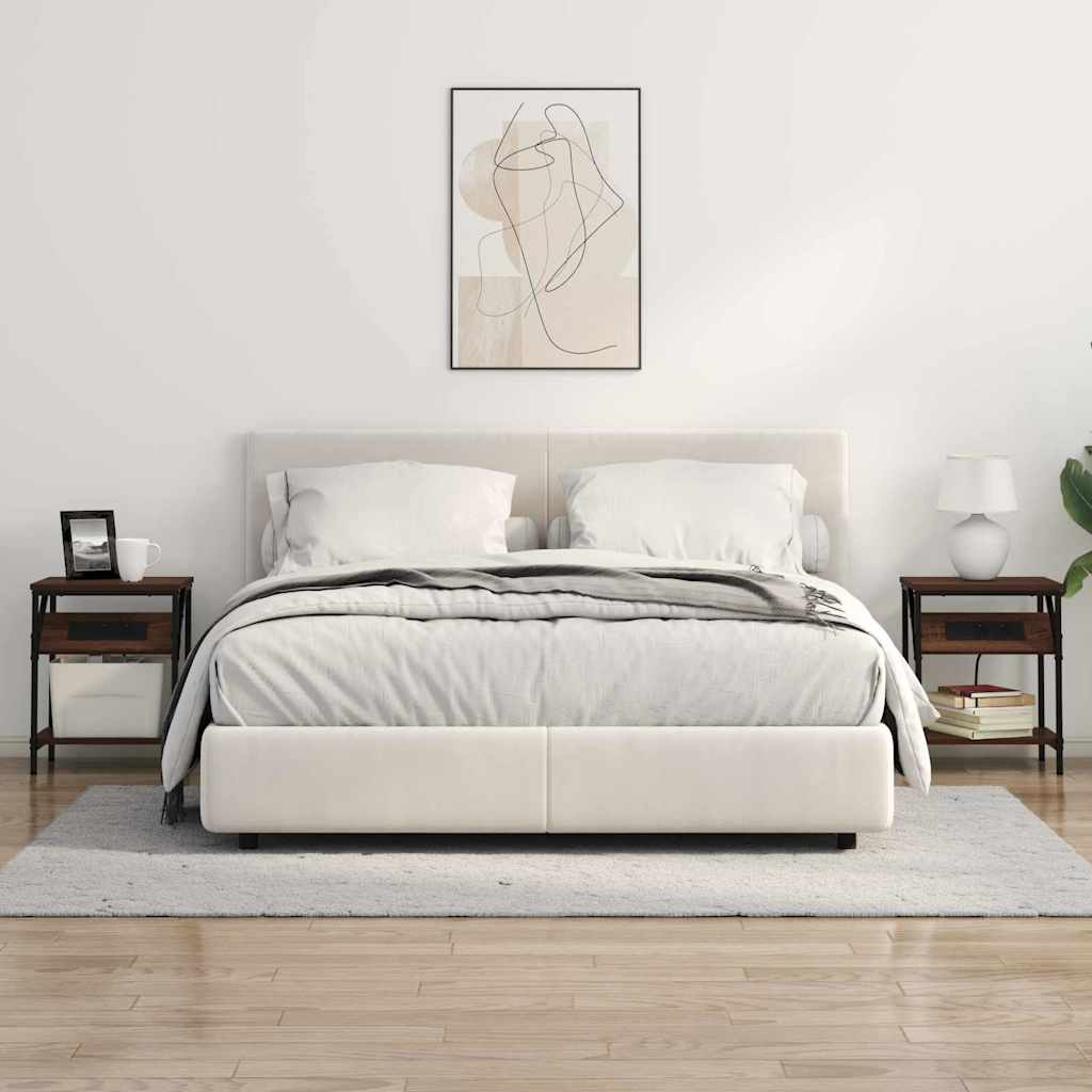 Table de chevet Chêne marron 38 x 30 x 48 cm Bois d'ingénierie - XIOS