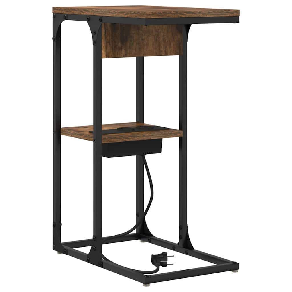 Table de chevet Chêne fumé 41.5 x 26 x 60.5 cm - XIOS