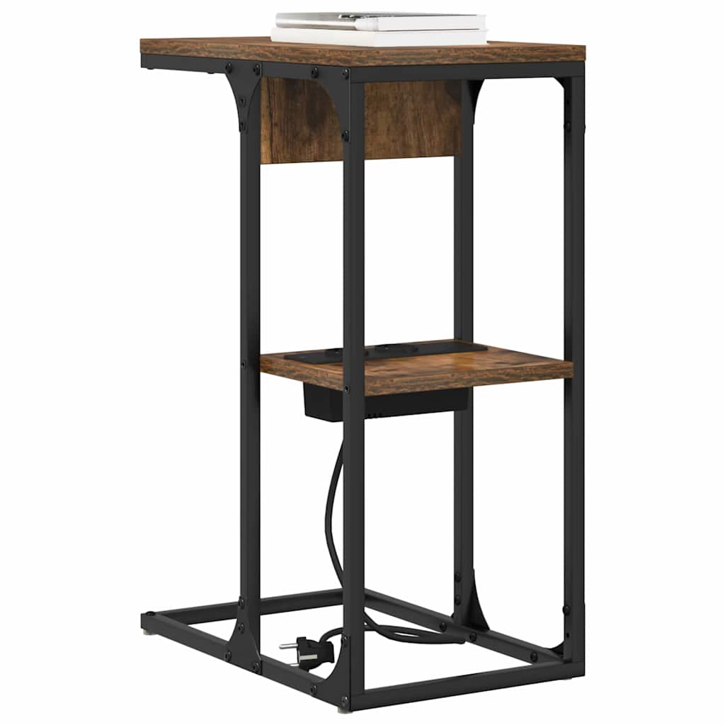 Table de chevet Chêne fumé 41.5 x 26 x 60.5 cm - XIOS