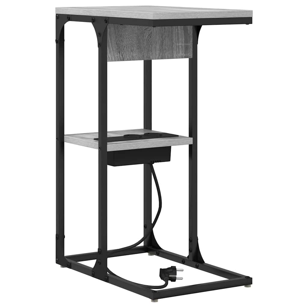 Table de chevet Sonoma gris 41.5 x 26 x 60.5 cm - XIOS