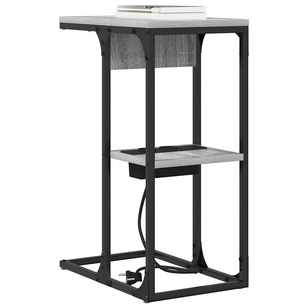 Table de chevet Sonoma gris 41.5 x 26 x 60.5 cm - XIOS