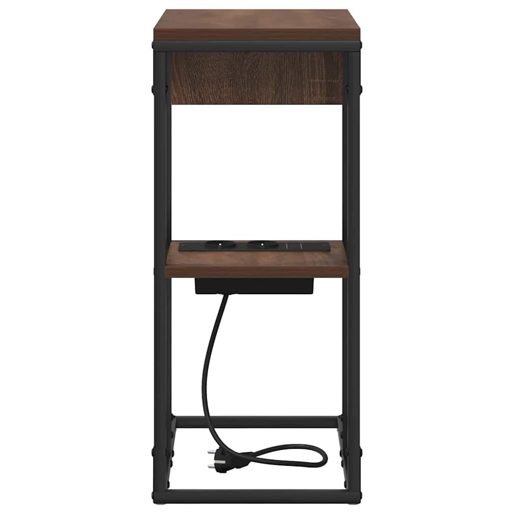 Table de chevet Chêne marron 41.5 x 26 x 60.5 cm - XIOS