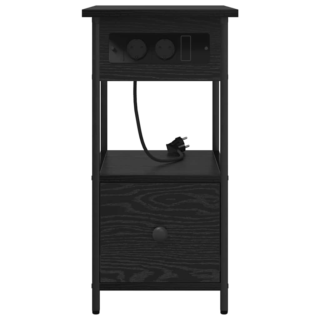 Cabinet de chevet Chêne noir 60 x 30 x 61 cm Bois d'ingénierie - XIOS