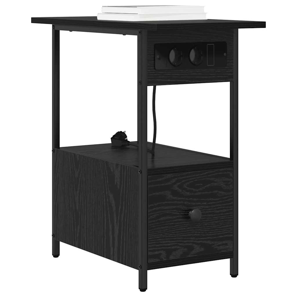 Cabinet de chevet Chêne noir 60 x 30 x 61 cm Bois d'ingénierie - XIOS