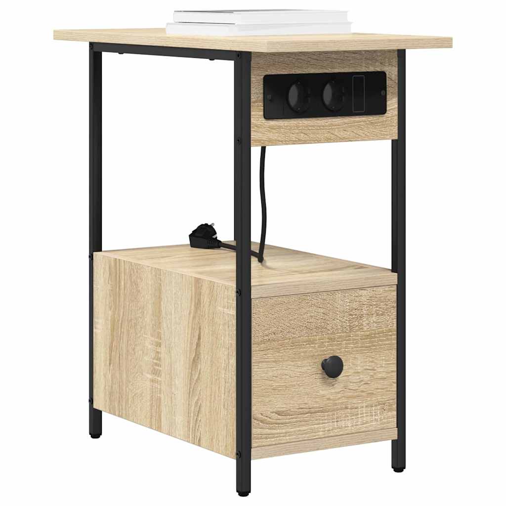 Cabinet de chevet avec tiroir Chêne sonoma 60 x 30 x 61 cm - XIOS