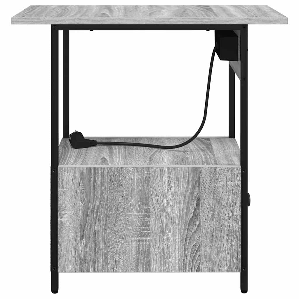 Cabinet de chevet Sonoma gris 60 x 30 x 61 cm Bois d'ingénierie