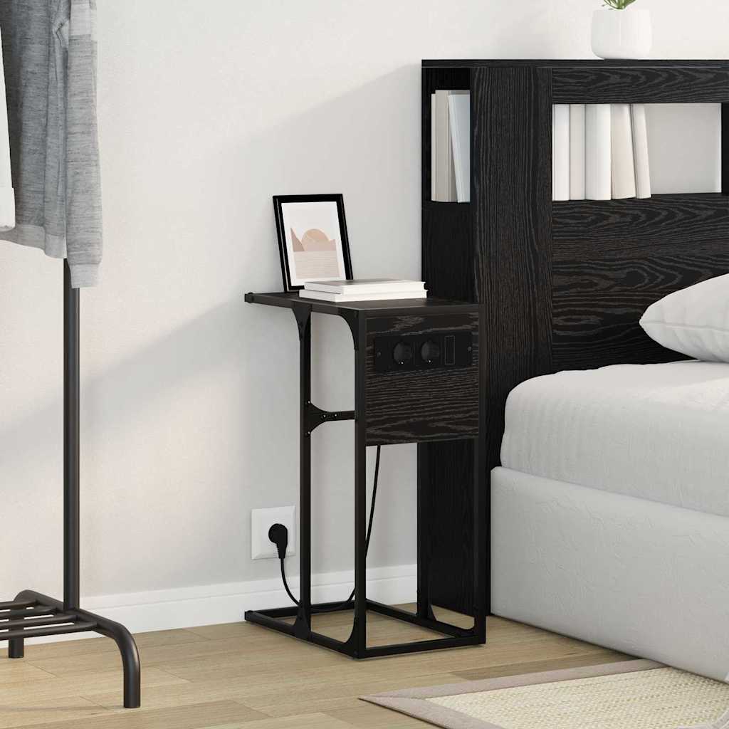 Table de chevet Chêne noir Bois d'ingénierie