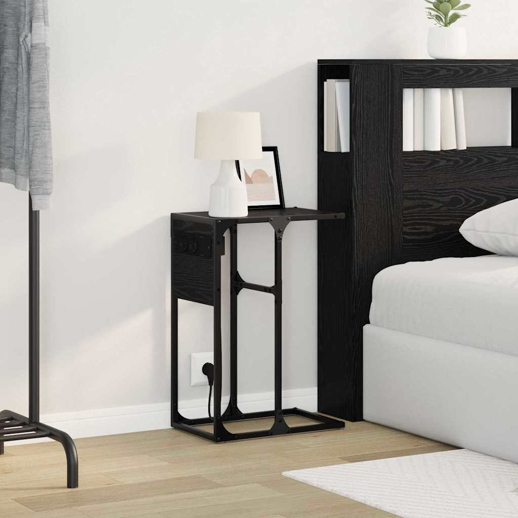 Table de chevet Chêne noir Bois d'ingénierie