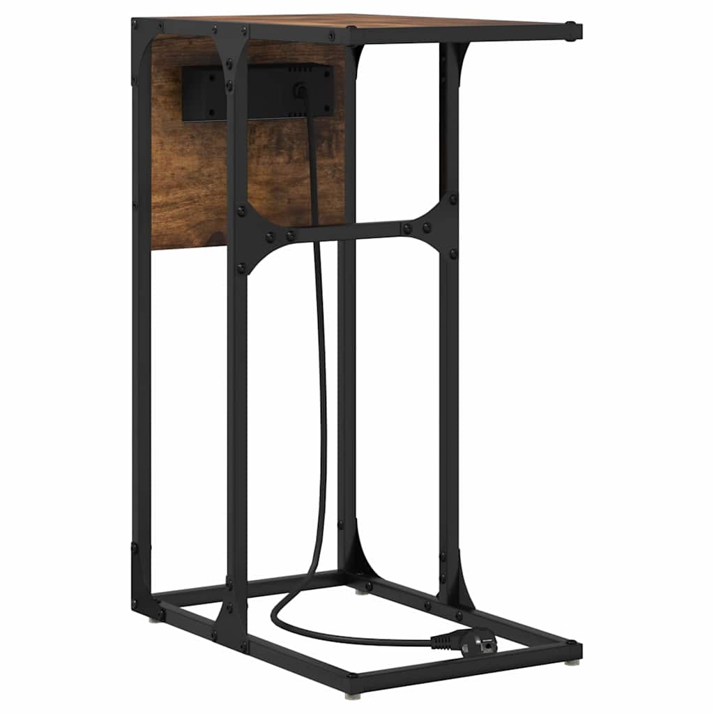 Table de chevet Chêne fumé Bois d'ingénierie