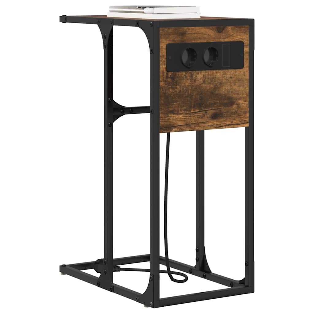 Table de chevet Chêne fumé Bois d'ingénierie