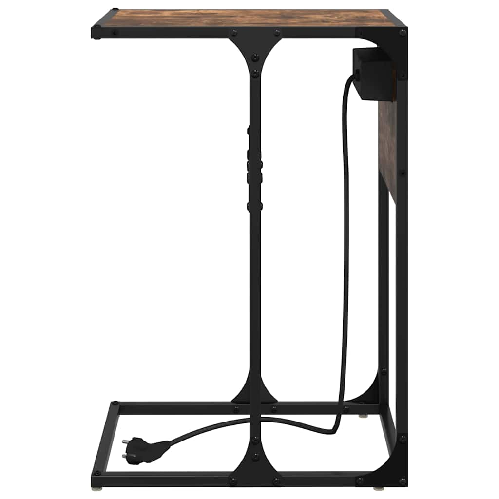 Table de chevet Chêne fumé Bois d'ingénierie