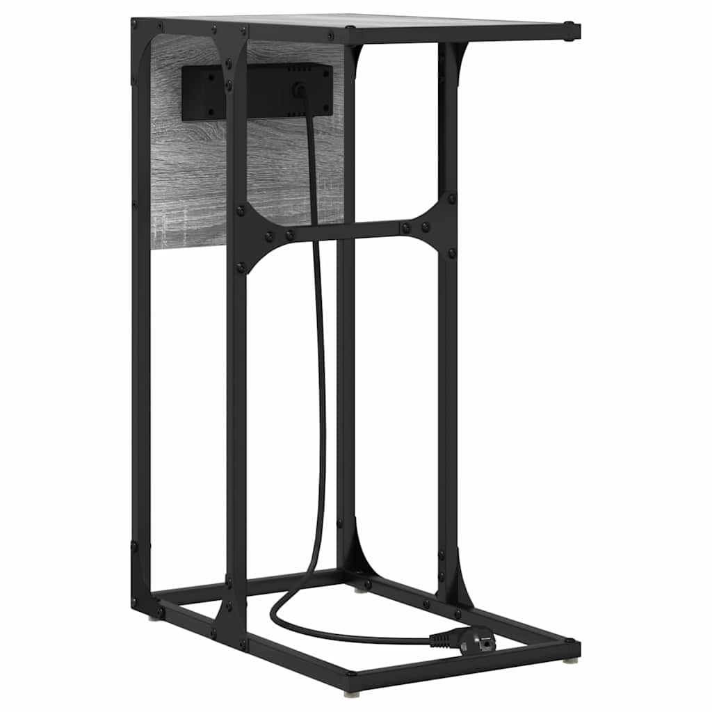 Table de chevet Sonoma gris Bois d'ingénierie