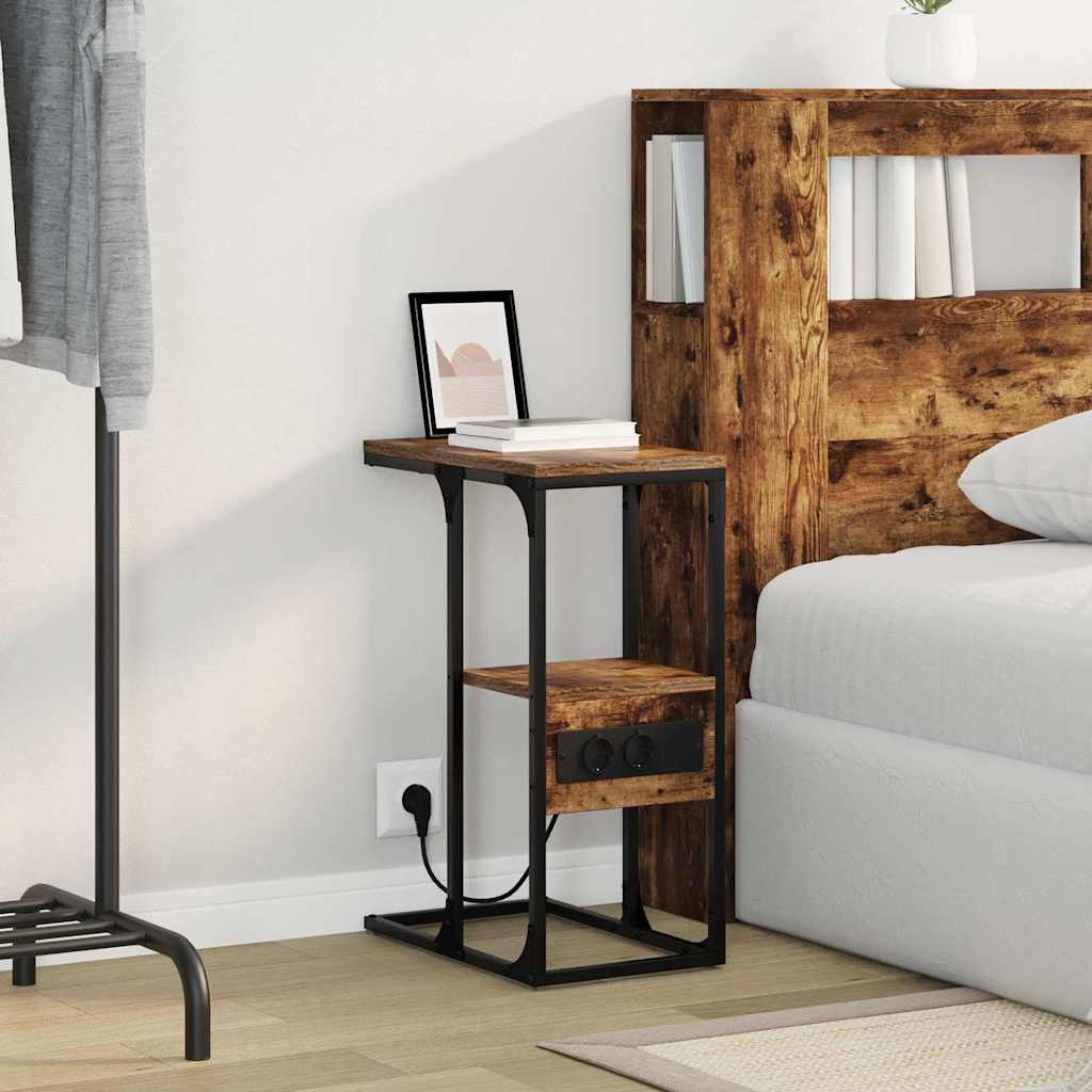 Cabinet de chevet avec tiroir Chêne fumé 41.5 x 26 x 60.5 cm - XIOS