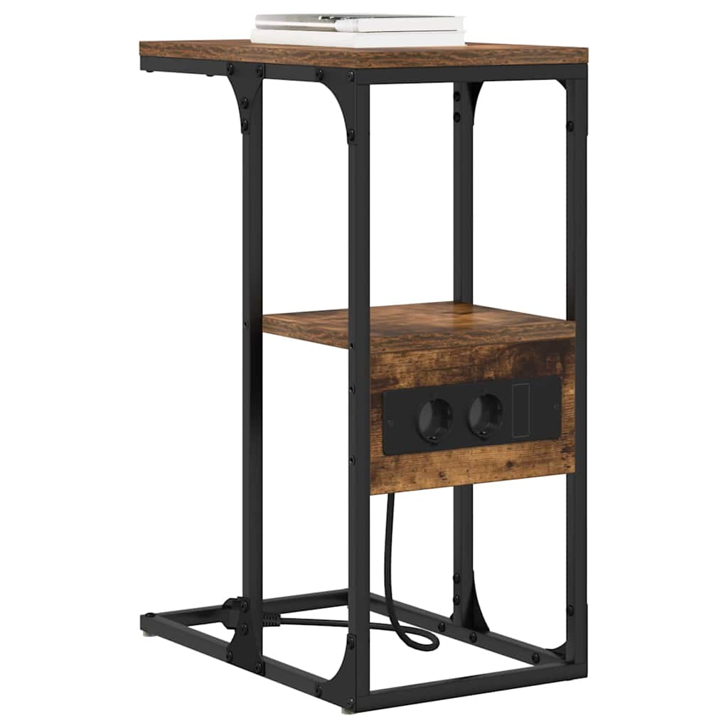 Cabinet de chevet avec tiroir Chêne fumé 41.5 x 26 x 60.5 cm - XIOS