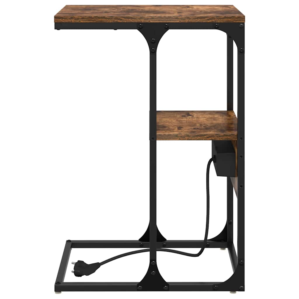 Cabinet de chevet avec tiroir Chêne fumé 41.5 x 26 x 60.5 cm - XIOS