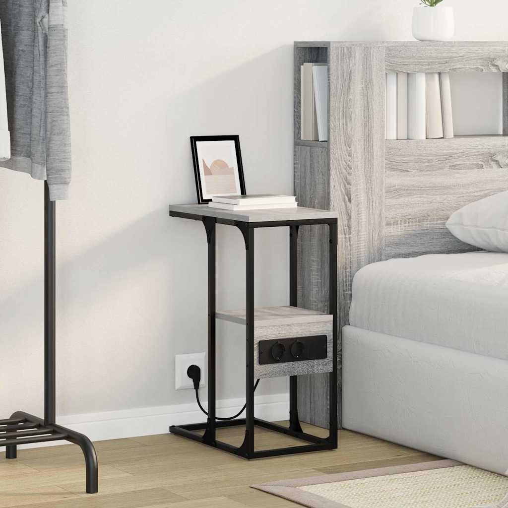 Cabinet de chevet avec tiroir Sonoma gris 41.5 x 26 x 60.5 cm - XIOS