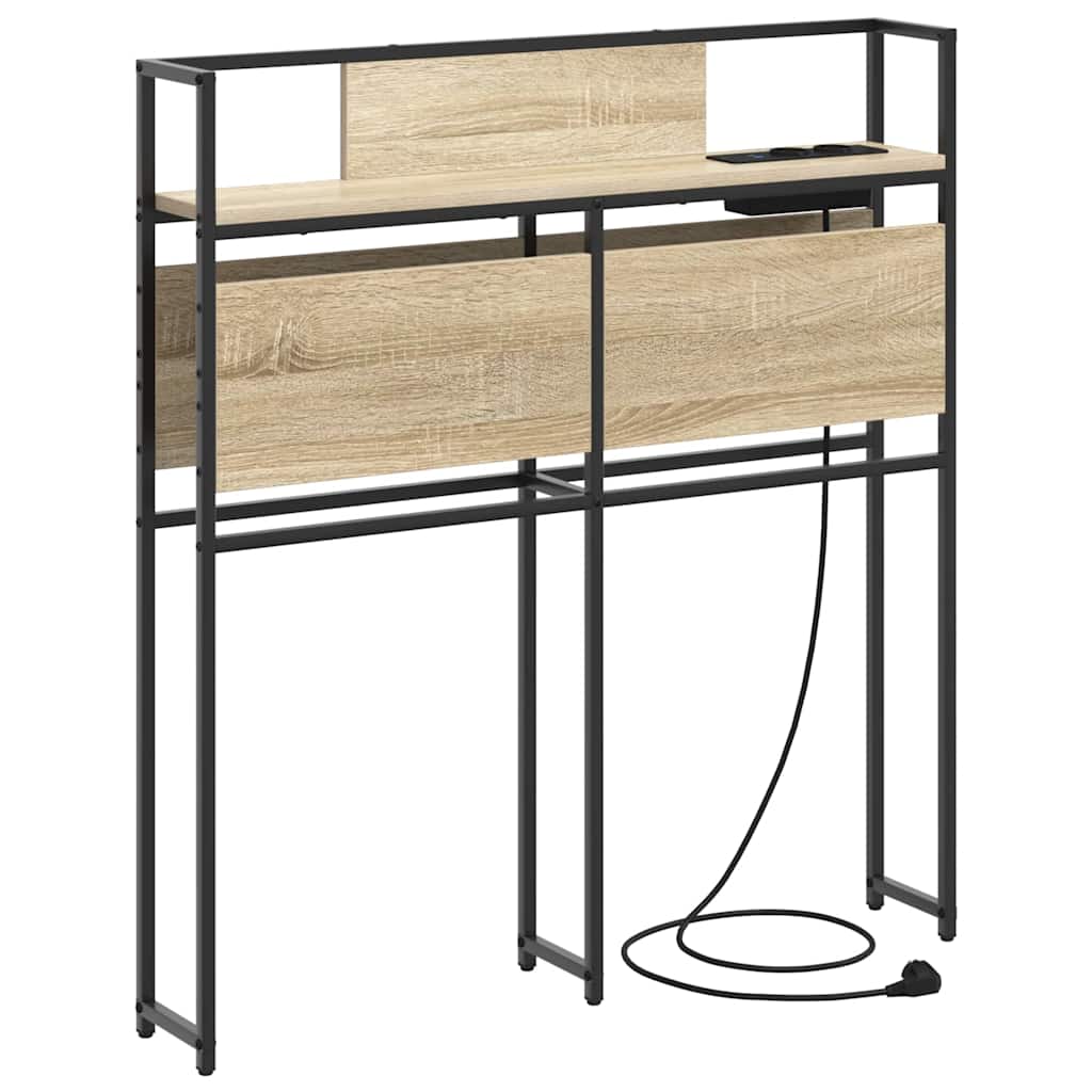 Tête de lit de rangement Chêne sonoma 80 cm Bois d'ingénierie - XIOS