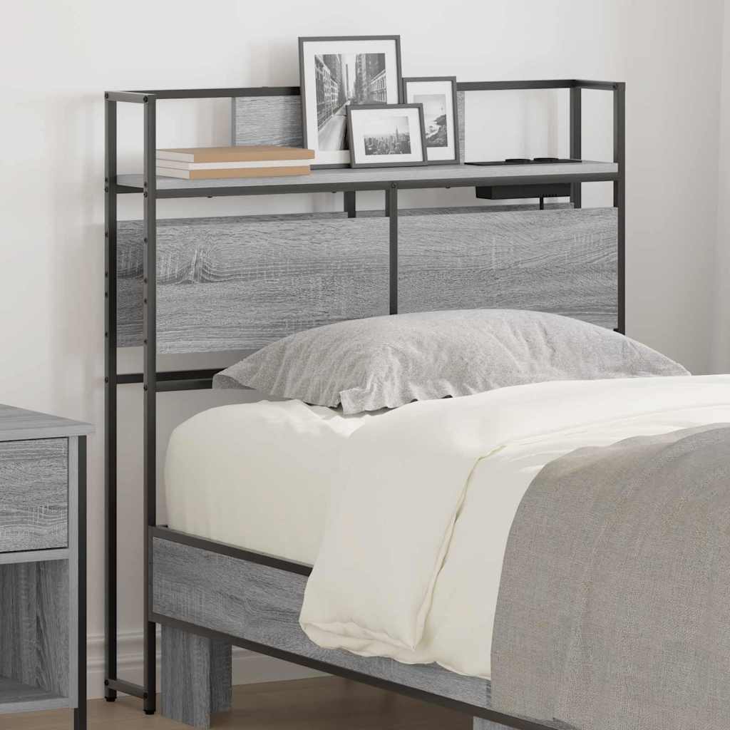 Tête de lit de rangement Sonoma gris 90 cm Bois d'ingénierie - XIOS