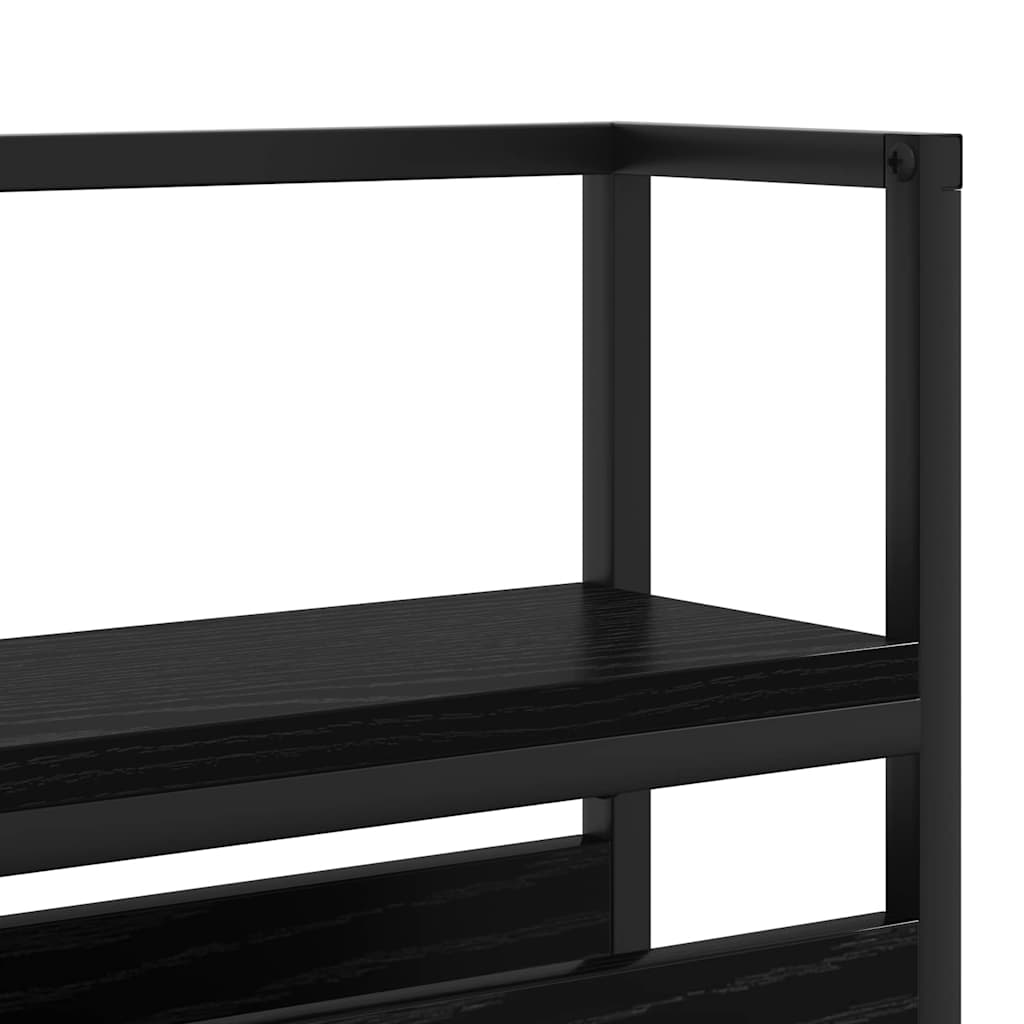 Tête de lit de rangement Chêne noir 120 cm Bois d'ingénierie - XIOS