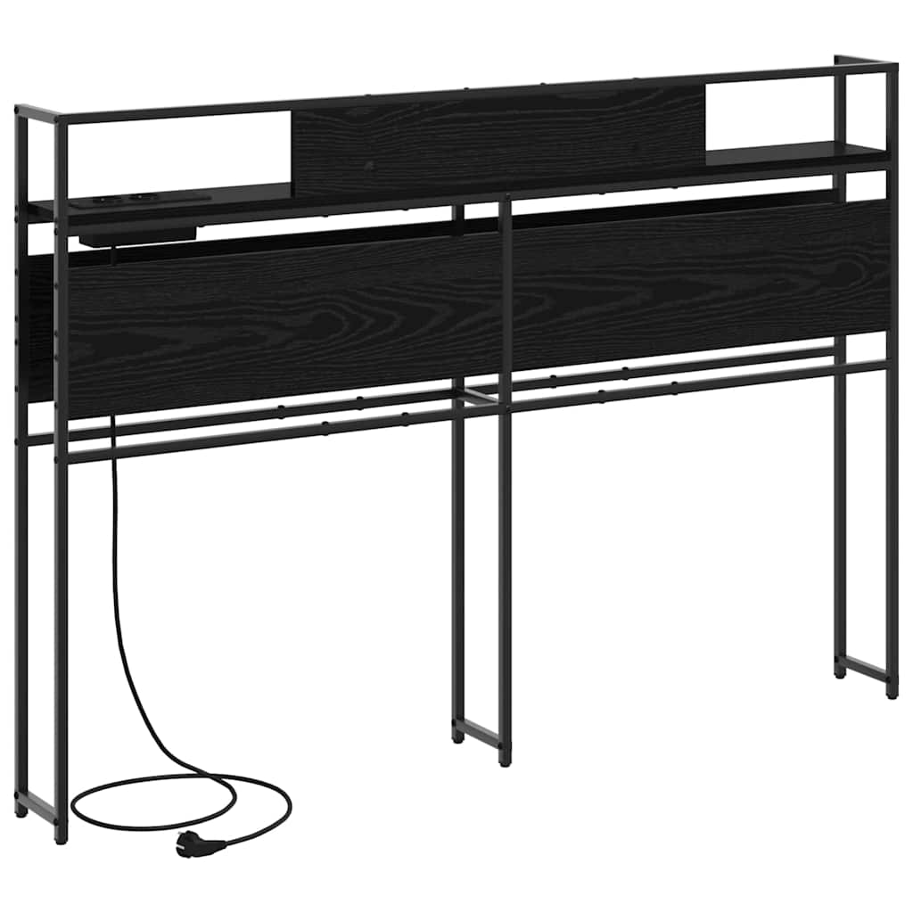 Tête de lit de rangement Chêne noir 120 cm Bois d'ingénierie - XIOS