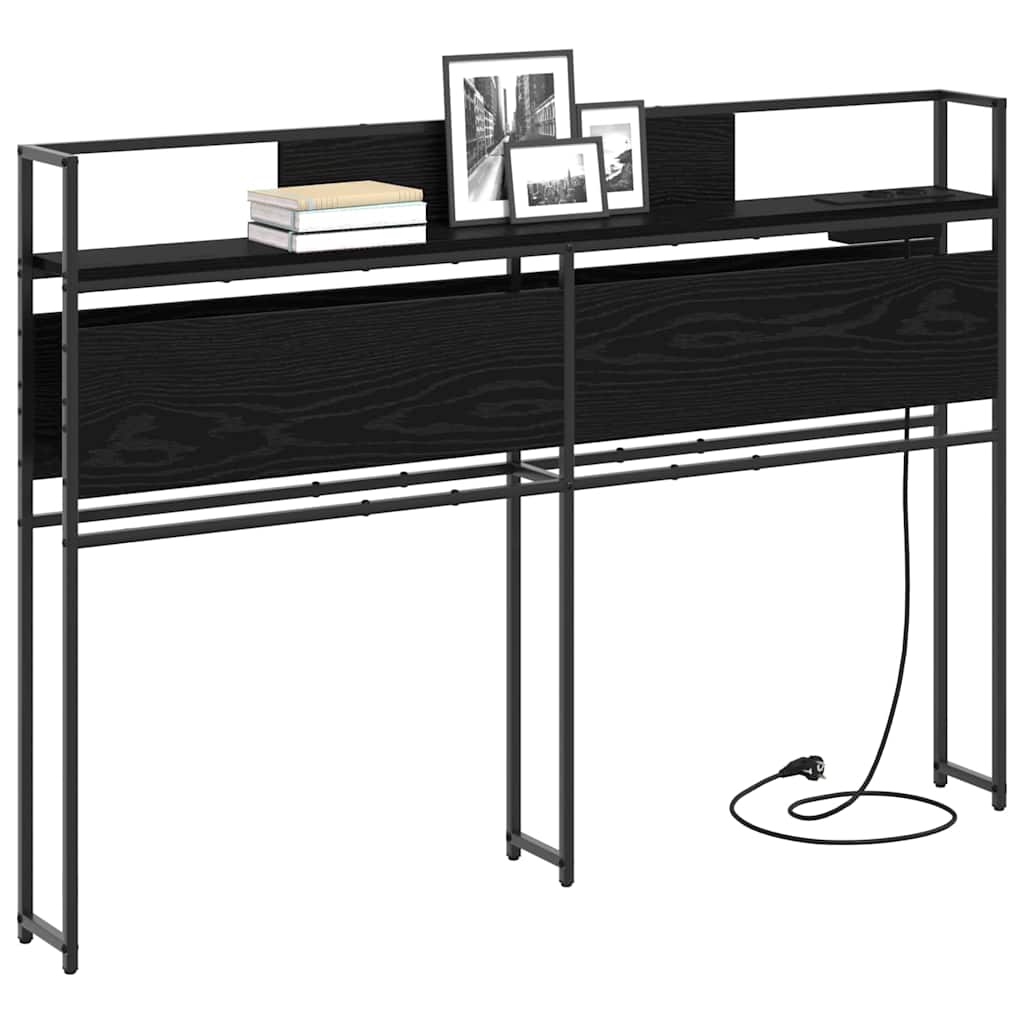 Tête de lit de rangement Chêne noir 120 cm Bois d'ingénierie - XIOS