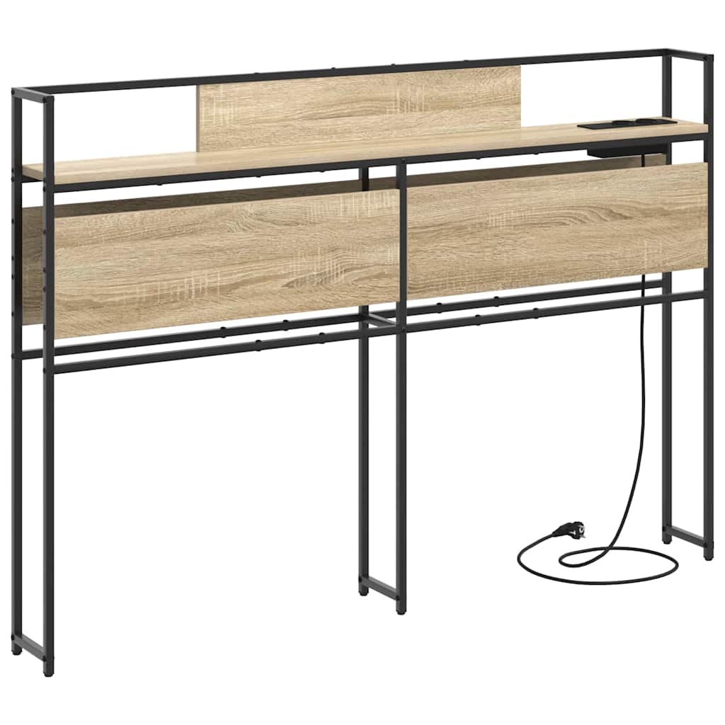 Tête de lit de rangement Chêne sonoma 120 cm Bois d'ingénierie - XIOS