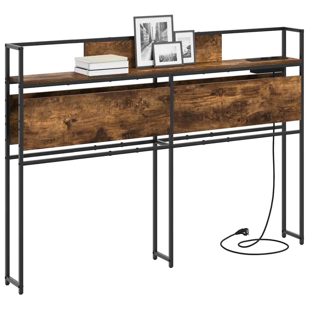 Tête de lit de rangement Chêne fumé 120 cm Bois d'ingénierie - XIOS