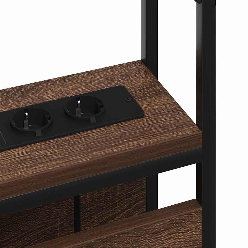 Tête de lit de rangement Chêne marron 120 cm Bois d'ingénierie - XIOS