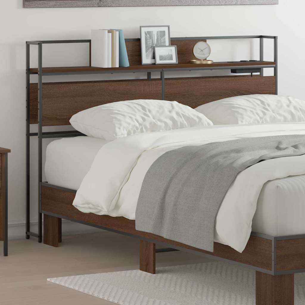 Tête de lit de rangement Chêne marron 120 cm Bois d'ingénierie - XIOS