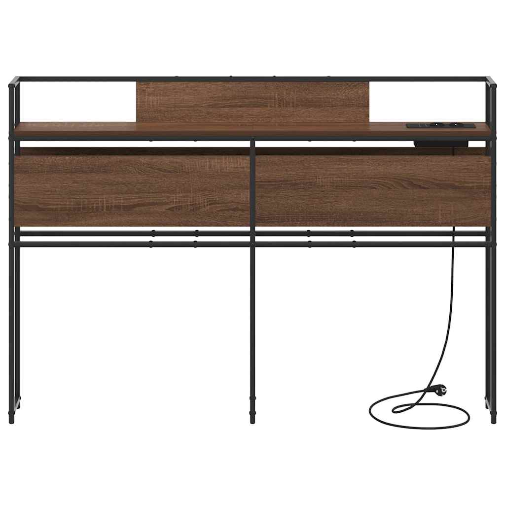 Tête de lit de rangement Chêne marron 120 cm Bois d'ingénierie - XIOS