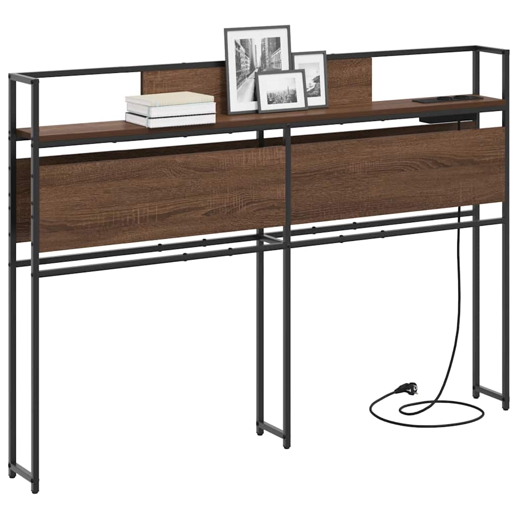 Tête de lit de rangement Chêne marron 120 cm Bois d'ingénierie - XIOS