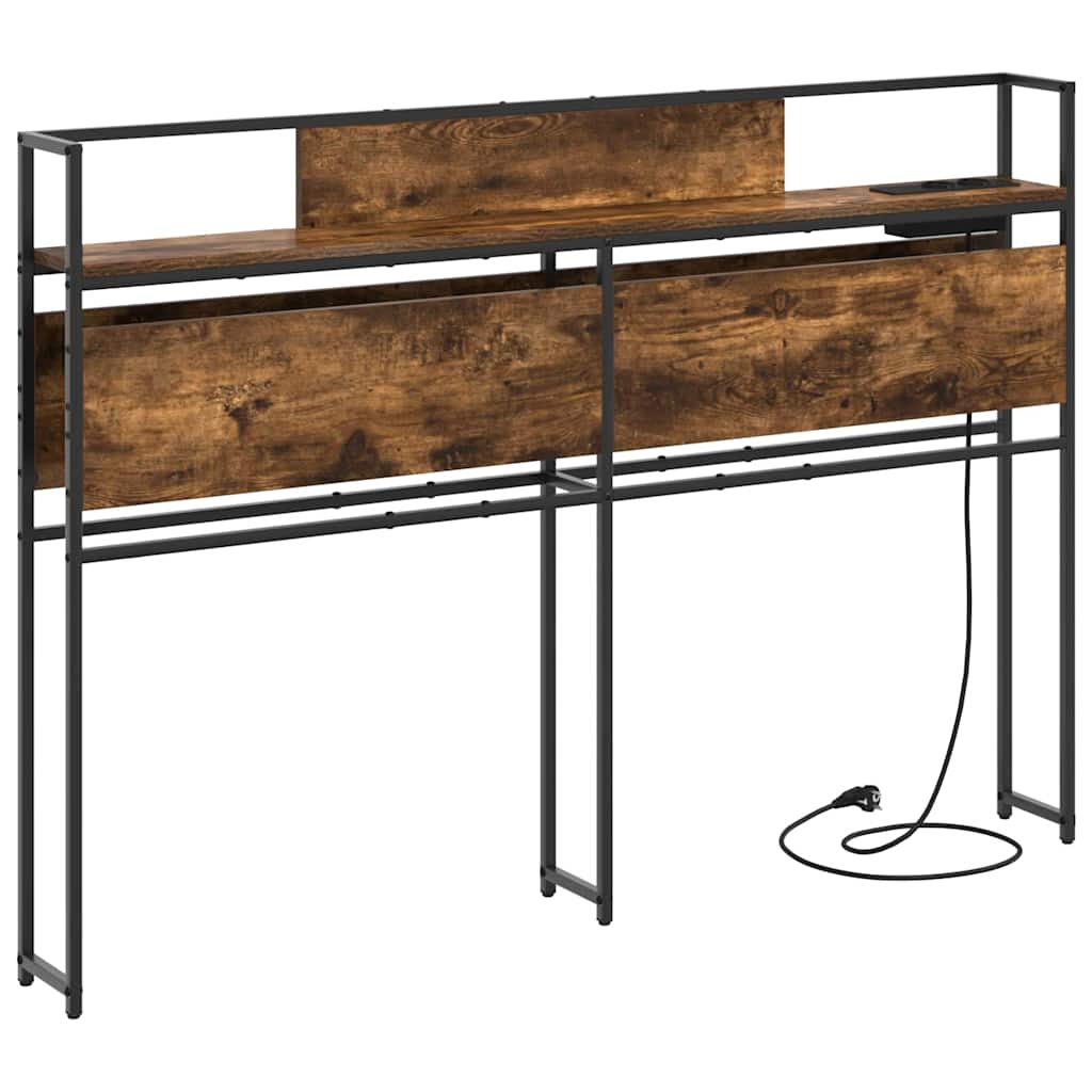 Tête de lit de rangement Chêne fumé 135 cm Bois d'ingénierie - XIOS