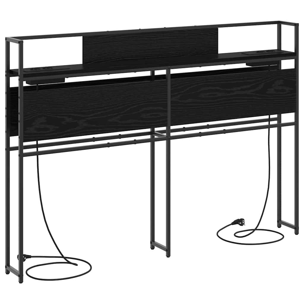 Tête de lit de rangement Chêne noir 140 cm Bois d'ingénierie - XIOS