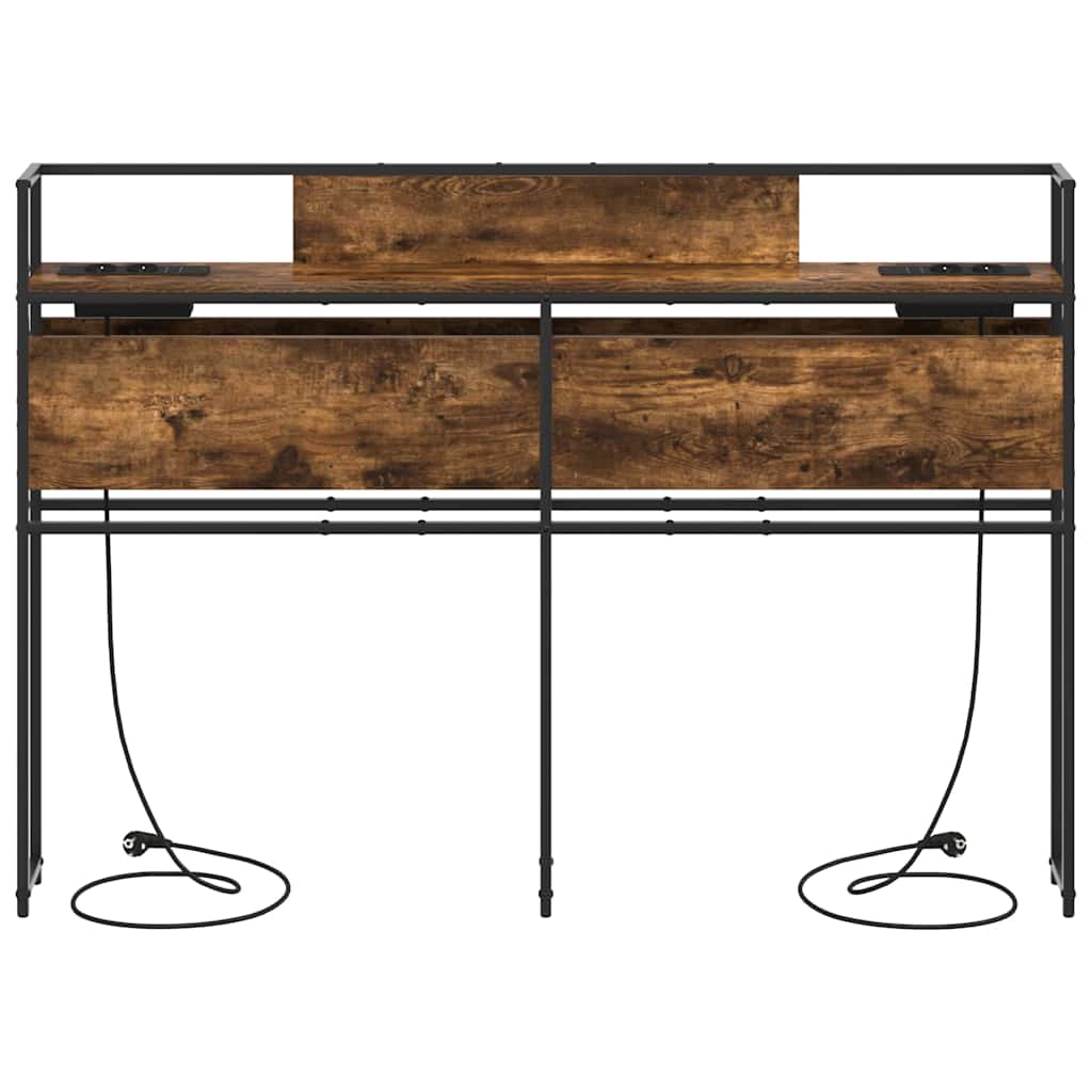 Tête de lit de rangement Chêne fumé 140 cm Bois d'ingénierie - XIOS