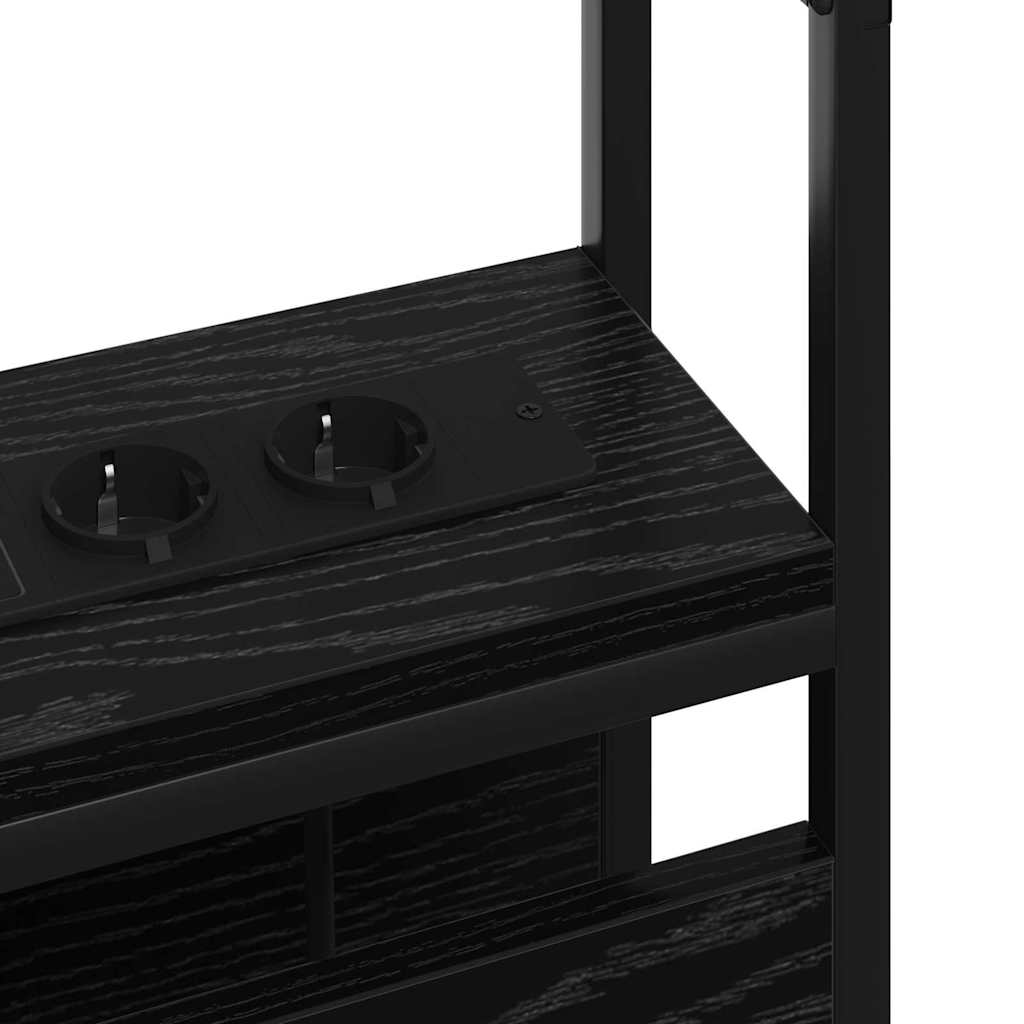 Tête de lit de rangement Chêne noir 150 cm Bois d'ingénierie - XIOS