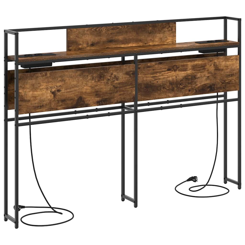 Tête de lit de rangement Chêne fumé 160 cm Bois d'ingénierie - XIOS