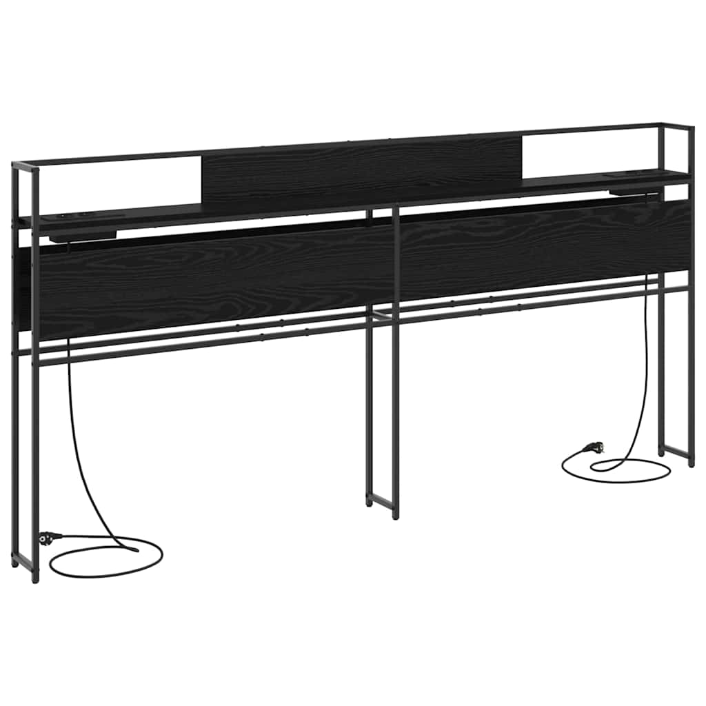 Tête de lit de rangement Chêne noir 180 cm Bois d'ingénierie - XIOS