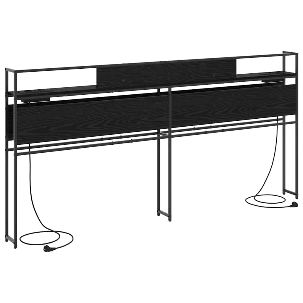 Tête de lit de rangement Chêne noir 180 cm Bois d'ingénierie - XIOS