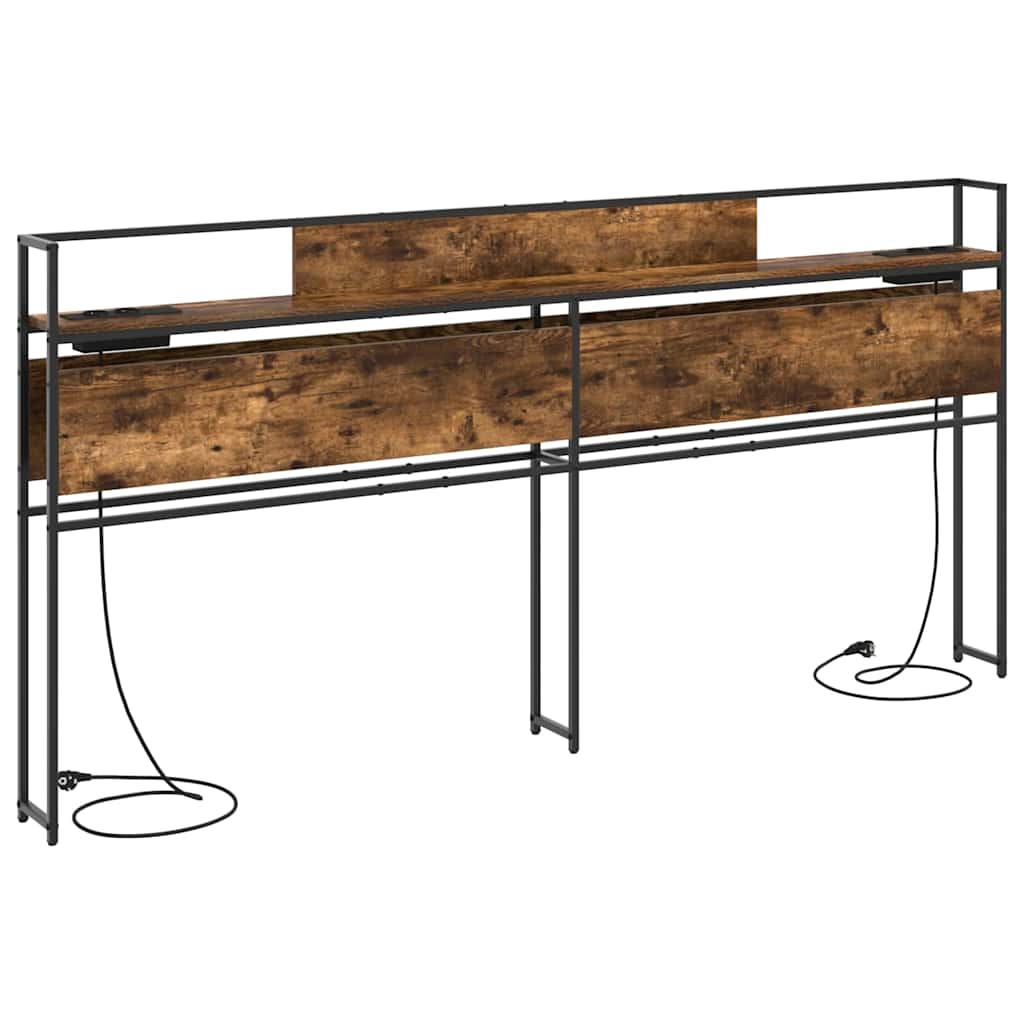 Tête de lit de rangement Chêne fumé 200 cm Bois d'ingénierie - XIOS