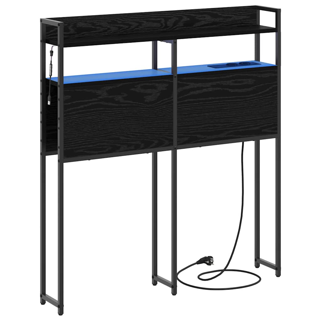 Tête de lit avec étagère Chêne noir 75 cm Bois d'ingénierie - XIOS