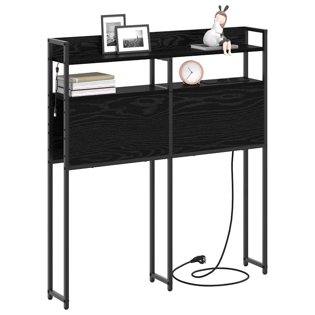 Tête de lit avec étagère Chêne noir 80 cm Bois d'ingénierie - XIOS