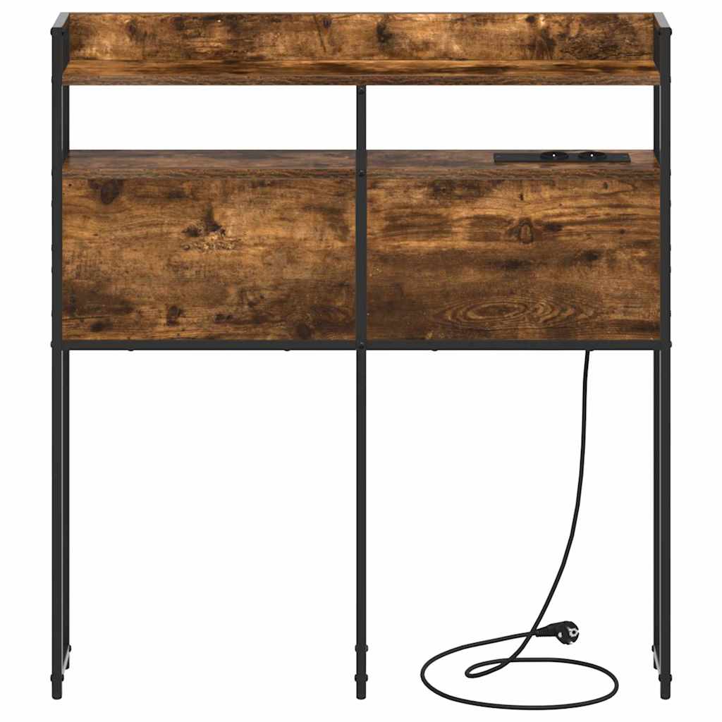 Tête de lit avec étagère Chêne fumé 80 cm Bois d'ingénierie - XIOS