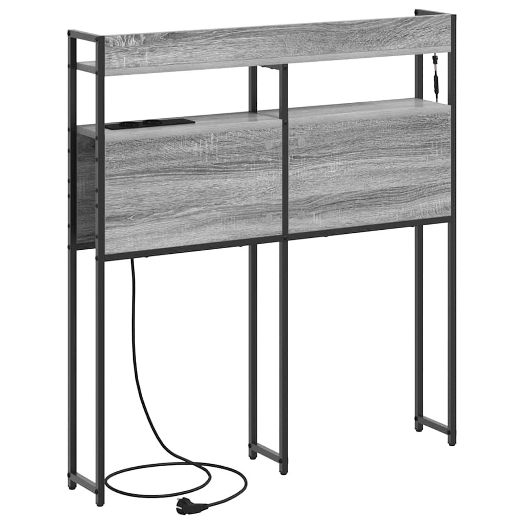 Tête de lit avec étagère Sonoma gris 80 cm Bois d'ingénierie - XIOS
