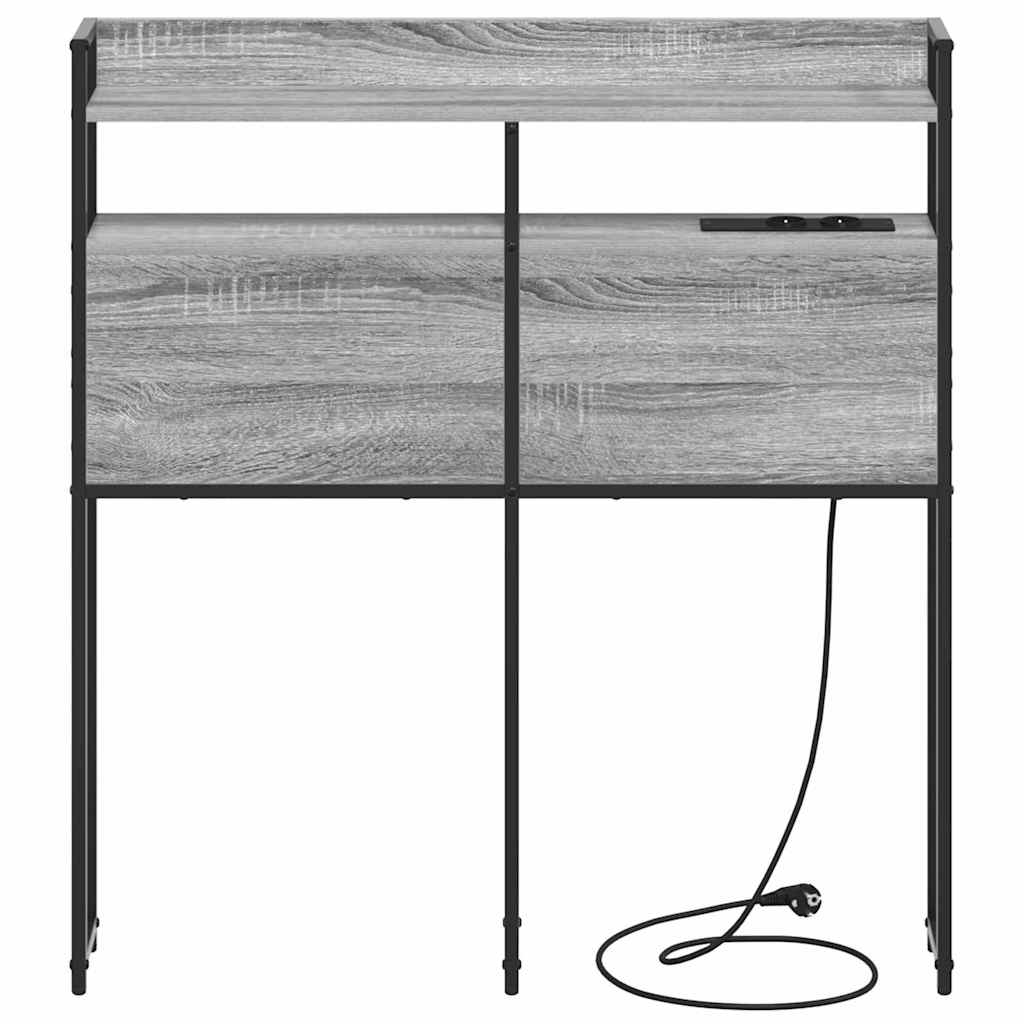 Tête de lit avec étagère Sonoma gris 80 cm Bois d'ingénierie - XIOS