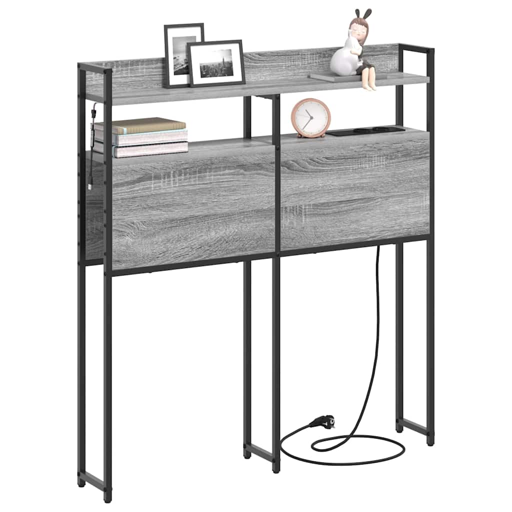 Tête de lit avec étagère Sonoma gris 100 cm Bois d'ingénierie - XIOS