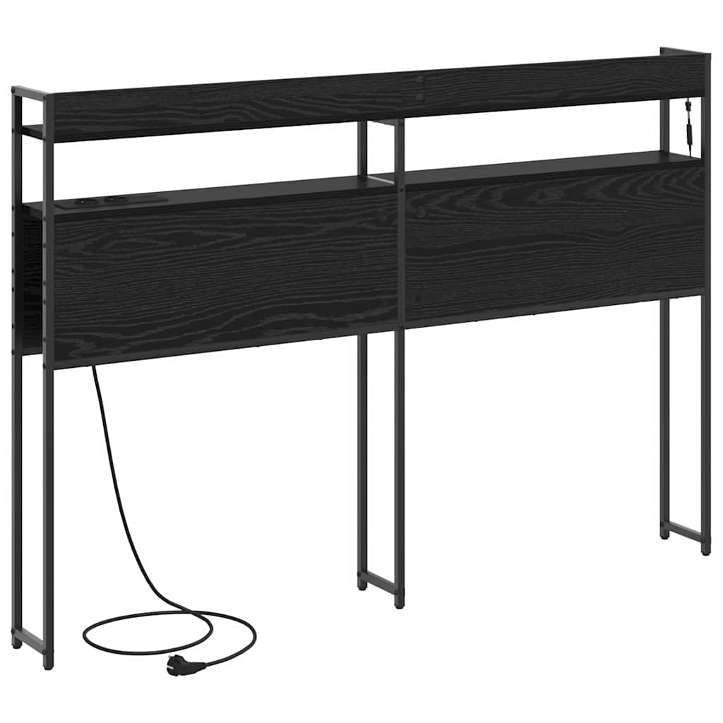 Tête de lit avec étagère Chêne noir 120 cm Bois d'ingénierie - XIOS