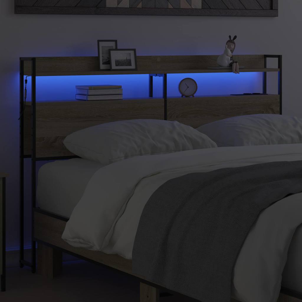 Tête de lit avec étagère Chêne sonoma 120 cm Bois d'ingénierie - XIOS