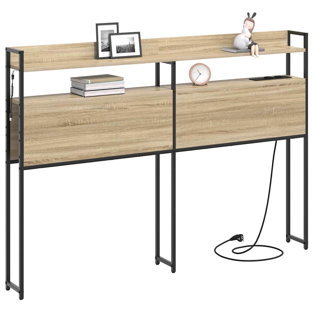 Tête de lit avec étagère Chêne sonoma 120 cm Bois d'ingénierie - XIOS